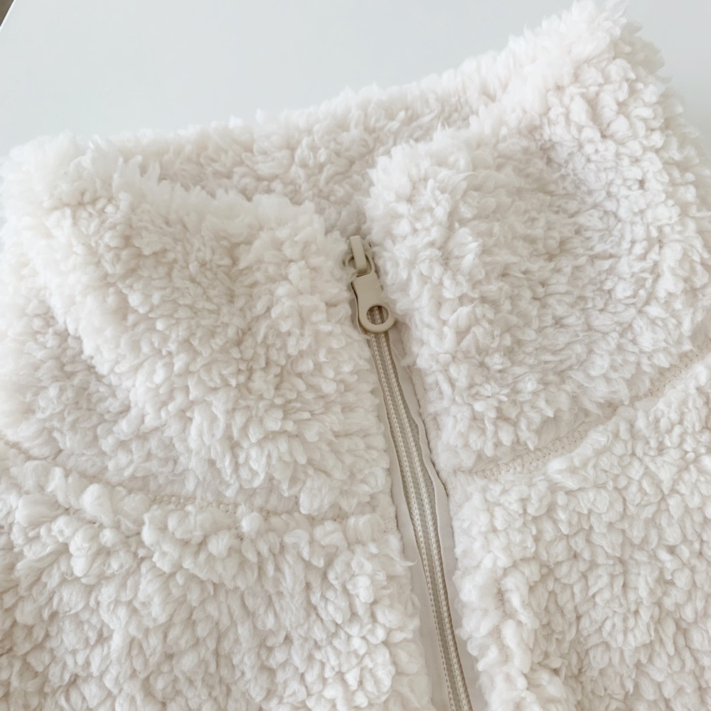 HALF ZIP SHERPA PULLOVER -  OFF WHITE SNOW - Picture 11 of 12